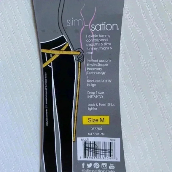 NWT Slimsation by Multiples Women's Cheetah Prints High Waist leggings Size M - Picture 9 of 11